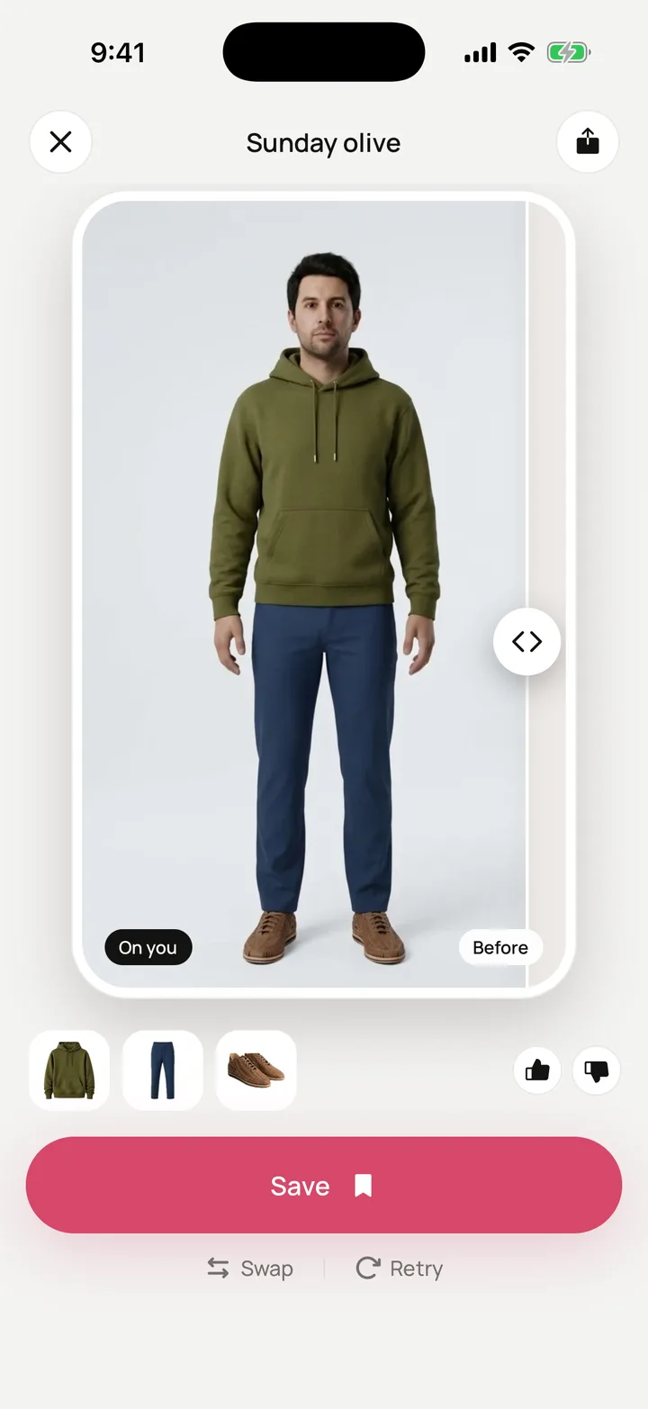 A try-on in Cherly